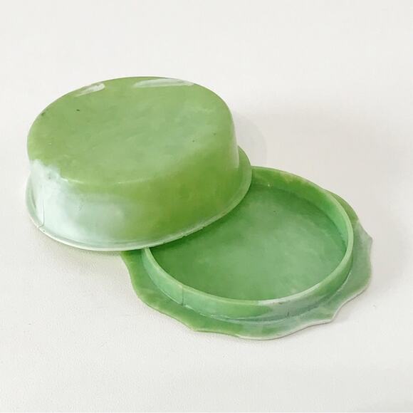 Vintage Celluloid Manicure Dragons Nail Buffer Vanity Set Tray Powder Box Lot - Picture 9 of 15